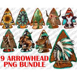 9 Arrowhead Png Bundle PNG,Western Arrowhead Png,Leopard Arrowhead Png,Rodeo Arrowhead Png,Png Sublimation Design Downlo