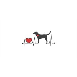 Embroidery File My Heart Beats for the Labrador 10x10 13x18 Frame Machine Embroidery Animals Claws Paw Fur Nose Dog Hear