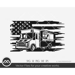 Food truck SVG Silhouette - food truck png, food truck png, clipart, cut file, eps, digital download