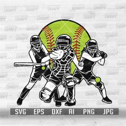 softball player svg | ball is life t-shirt png | softball monogram cut file | pitcher stencil | batter clipart | catcher