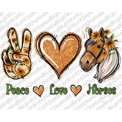 Peace Love Horse PNG,Peace Love Horse Sublimation Design PNG Download, Love Horse PNG, Horse Sublimation Designs