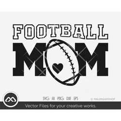 American Football SVG Football Mom - football svg, football mom svg, american football, football cut file