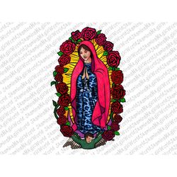 Our Lady of Guadalupe Png,Virgen de Guadalupe PNG, Graphic Clip Art, Latina Mexican Sublimation,Guadalupe retro png, Vir
