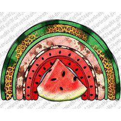 Summer Watermelon Heart Rainbow Png, Summer Watermelon Rainbow PNG,Hand Drawn,Sublimation Designs Instant Digital Downlo