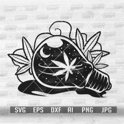 Light Bulb Weed svg | Smoking Joint png | Cannabis Cut File | Weed Blunt Stencil | Marijuana Clipart | 420 Dope Idea Cli