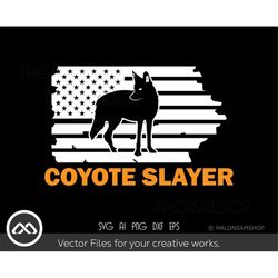 Coyote Hunting SVG Coyote slayer flag - hunting clipart, hunting svg, deer hunting svg, easter svg, hunt svg for lovers