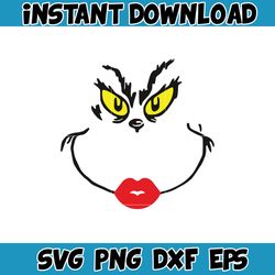 Grinch SVG, Grinch Christmas Svg, Grinch Face Svg, Grinch Hand Svg, Clipart Cricut Vector Cut File, Instant Download (25