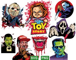 Characters Scary Movies Svg Png Pack