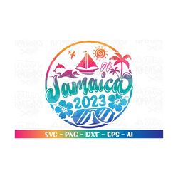 Jamaica Summer Beaches svg Jamaica beach print iron on design shirt cut file silhouette cricut cameo download color vect
