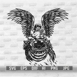 US Eagle Flag & Helmet svg | American Bird Clipart | Independence T-shirt Design png | Military Helmet Cut File | Soldie