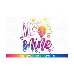 Bee Mine svg Hand drawn svg Cute bee Valentines Day print iron on cut files Cricut Silhouette / Instant Download vector