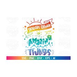 you are capable of amazing things svg motivational quote sayings svg paper planes cute kids mountains iron on cut file v