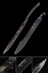 Very Unique Handmade Zombie Machete Sword Pattern Steel/Functional/Collectible/Rare Sword