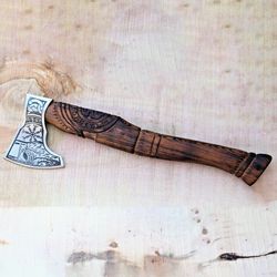 Handmade Viking Hunting Steel Bearded Hatchet Tomahawk Axe gift for him/Best Hunting Tool