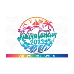 Riviera Cancun svg Mexico Summer Beach emblem  hand drawn print decal iron on cut file silhouette cricut cameo instant d