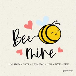 Bee Mine Quote Plotter File Svg Dxf Png Jpg Heart Insect Cricut Cute Silhouette Animal Clipart Vinyl Laser Cut File DIY
