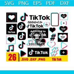 26 Tik Tok Logo Bundle, Trending Svg, Tik Tok Vector, Tik Tok SVG, Tik Tok Cut File, Tik Tok app svg, Music svg, Video s