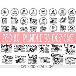 Zodiac Sign SVG Bundle, Zodiac svg bundle, Zodiac Sign png, Zodiac printable art, zodiac gift for mom, dad, Zodiac svg f