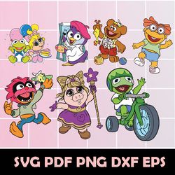 Muppet Babies Clipart, Muppet Babies Svg, Muppet Babies Dxf, Muppet Babies Png, Muppet Babies digital Scrapbook, Elmosvg