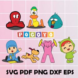Pocoyo Clipart, Pocoyo Svg, Pocoyo Digital Clipart, Pocoyo Png, Pocoyo Eps, Pocoyo Dxf, Pocoyo