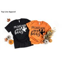 I'm Just Here For The Boo's Shirt, Halloween Shirt, Ghost Shirt, Fall Shirt, Funny Halloween T-Shirt, Halloween Couple S