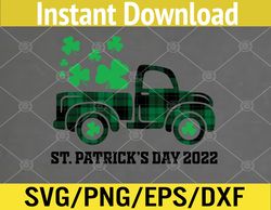 Green Truck Clovers St. Patrick's Day Leprechaun Rainbow Fun  Svg, Eps, Png, Dxf, Digital Download