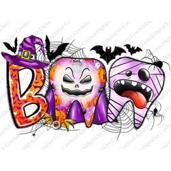 Dental Boo Halloween Png Sublimation Design, Halloween Png, Halloween Dental Png, Halloween Vibes Png, Dental Equipment