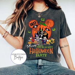 Mickeys not so scary Halloween Party 2023 shirt, Mickey  friends pumpkin shirt, Disney Halloween shirts, Disney world Di