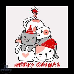 Merry Catmas svg, Pet Svg, Cat Svg, Christmas Svg, Cat lover Svg, Cute Cats Svg