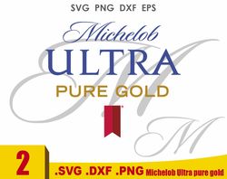 Michelob Ultra Pure Gold svg, Superior Light Beer svg, Michelob Ultra svg
