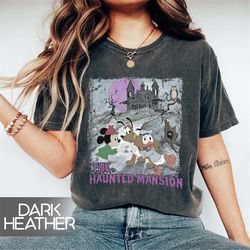 Retro The Haunted Mansion Retro Comic Shirt, Vintage Halloween Shirt, Haunted Mansion Shirt, Halloween Disney Gifts, Mic