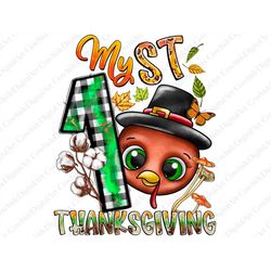 My 1st Thanksgiving Png, Thanksgiving , Leopard, Autumn Vibes Png, Fall PNG, Western PNG, Sublimation Design, Digital Do