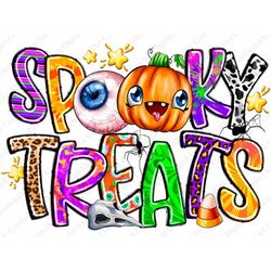 Spooky Treats png download, Halloween PNG, Happy Halloween PNG, Spooky Design png, Digital Download,Sublimation Design,