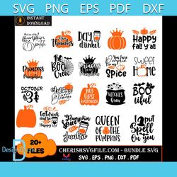 20 Files Of Queen Of The Pumpkins Bundle Svg, Thanksgiving Svg