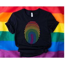Pride Shirt,LGBTQ Shirt,Pride Month Shirt,Gay Pride T Shirt,Fingerprint Pride Shirt,Equality Shirt,LGBTQ Gift,Lesbian T
