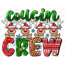 Christmas Cousin Crew Reindeer png sublimation design download, western Christmas png, sublimate designs download, Reind