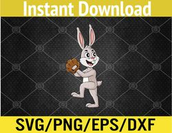 Baseball Easter Day Rabbit Pitcher Svg, Eps, Png, Dxf, Digital Download