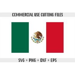 Mexico flag SVG Original colors, Mexico Flag Png, Commercial use for print on demand, Cut files for Cricut, Cut files fo