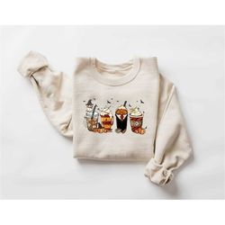 Halloween Horror Coffee Sweatshirt, Horror Movie Coffee Shirt,Halloween Sweatshirt, Spooky Season, Coffee sweater, Hallo