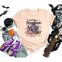 Vintage Walt Disney Disneyland Est 1955 Halloween Shirt, The Spookiest Place On Earth, Halloween Shirt, Disney Shirt