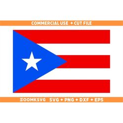 Puerto Rico flag SVG Original colors, Puerto Rico Flag Png, Commercial use for print on demand, Cut file for Cricut, Cut