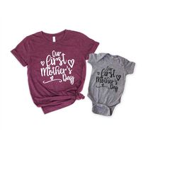 Our First Mothers Day Shirts,Mommy and Me Shirt,Mothers Day Gift,First Mother Day Gift,Mothers Day Shirt,Mommy And Baby