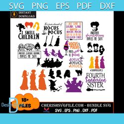 Halloween Witches Bundle Svg, 18 Files Halloween Witches Svg