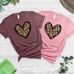 Cute Valentines Day Shirt,Leopard Heart Shirt, Leopard Shirt, Cute Heart Shirt Unisex, Valentines shirt, Cute Valentines