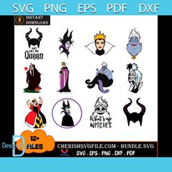 Halloween Bad Witch Bundle Svg, 12 Files Halloween Bad Witch Svg