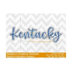 Kentucky Script Machine Embroidery - 2022 Series