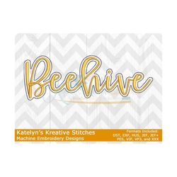 Beehive Script Machine Embroidery - 2022 Series