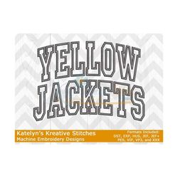 Yellow Jackets Arched (2 Rows)