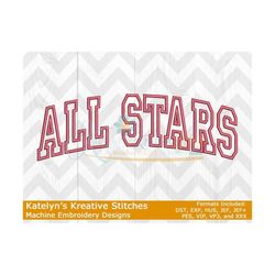 All Stars Arched Embroidery
