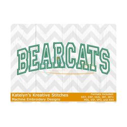 Bearcats Arched Embroidery